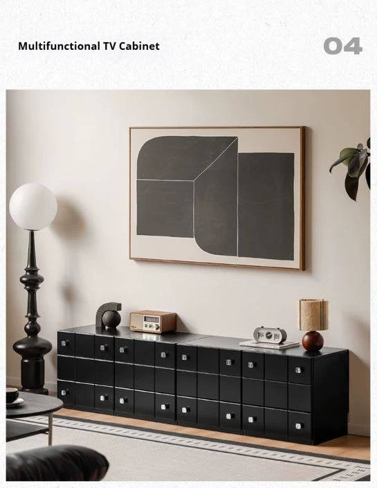 Solid RubberWood Retro Style Side Cabinets