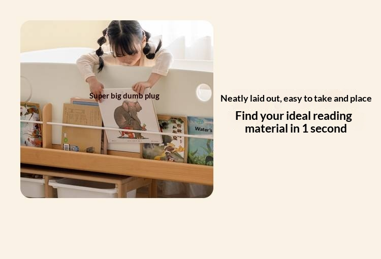 Beech Solid Wood Children's Multifunctional Storage Loft Bed