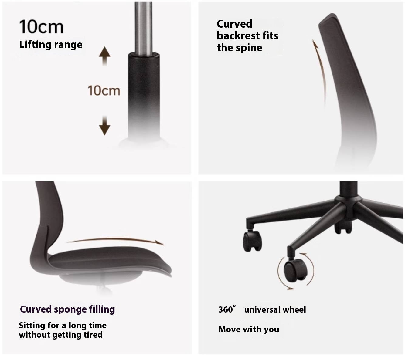 Fabric Adjustable And Casual Office Chair