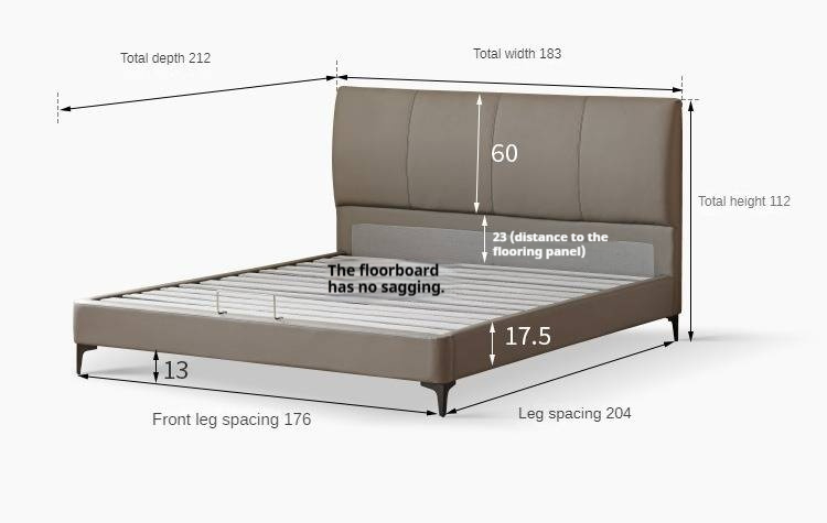 Leather Curved Design Bed