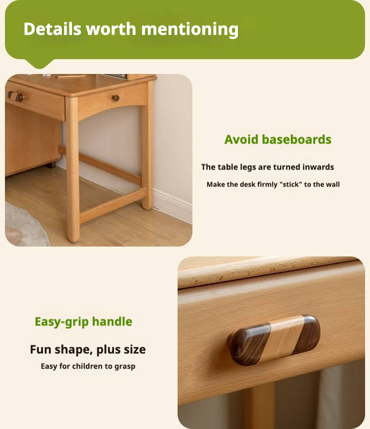 Beech Solid Wood Children's Study Table.