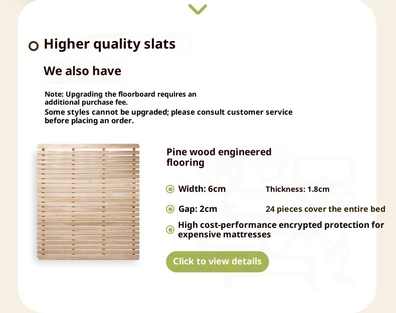 Rubberwood Solid Wood Bed Modern Minimalist Box Bed White Cream Style