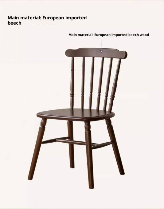 Set 4 pcs Beech, Black Walnut Solid Wood Dining Chair