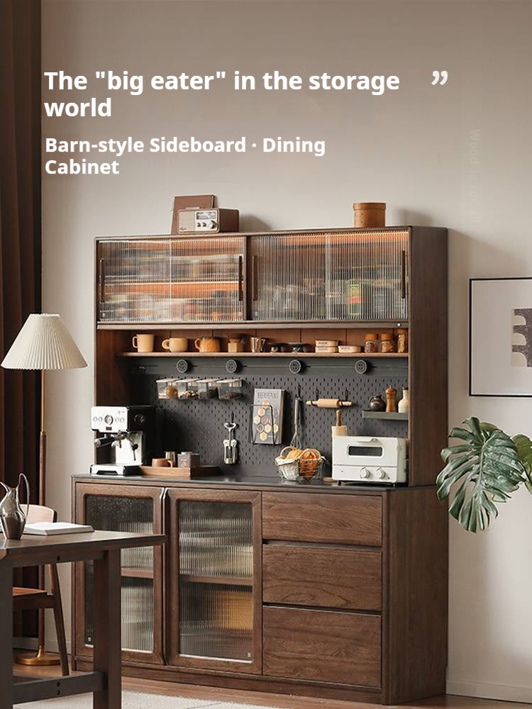 Sandalwood Solid Wood Rock Board Modern Sideboard