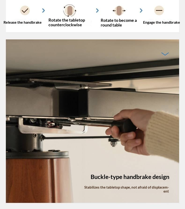 Tulipwood Solid Wood Rock Plate Round Table with Folding Feature