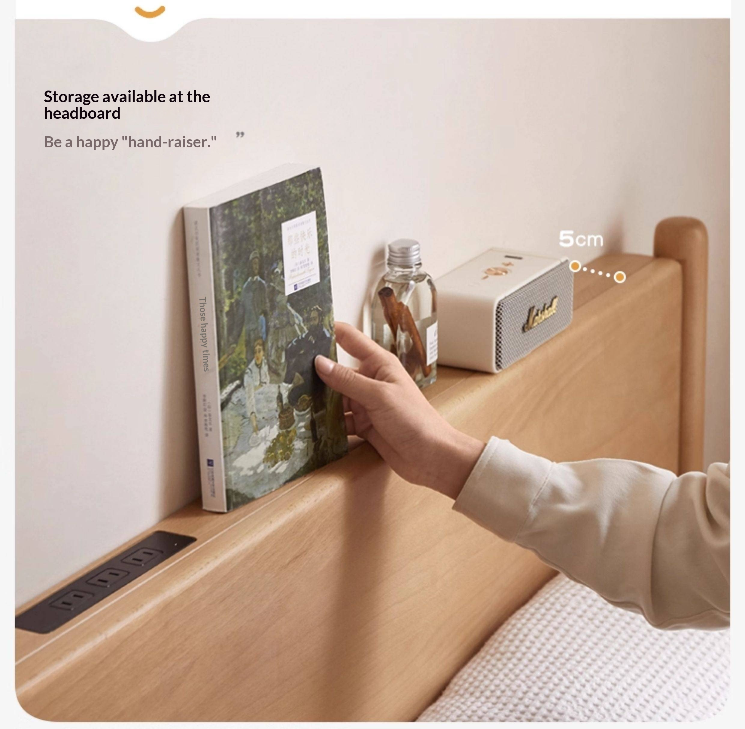 Beech Solid Wood Box Bed — Simple Design, Multi-Functional Bed