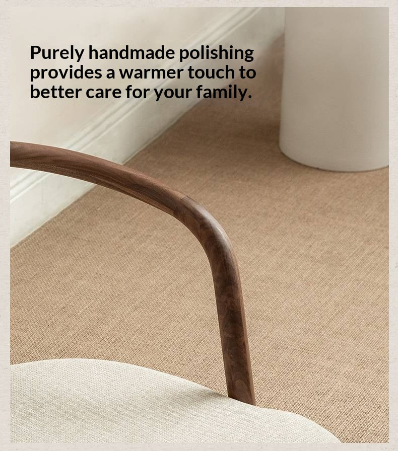 Black Walnut, Ash Solid Wood Tatami Soft Backrest Meditation Chair