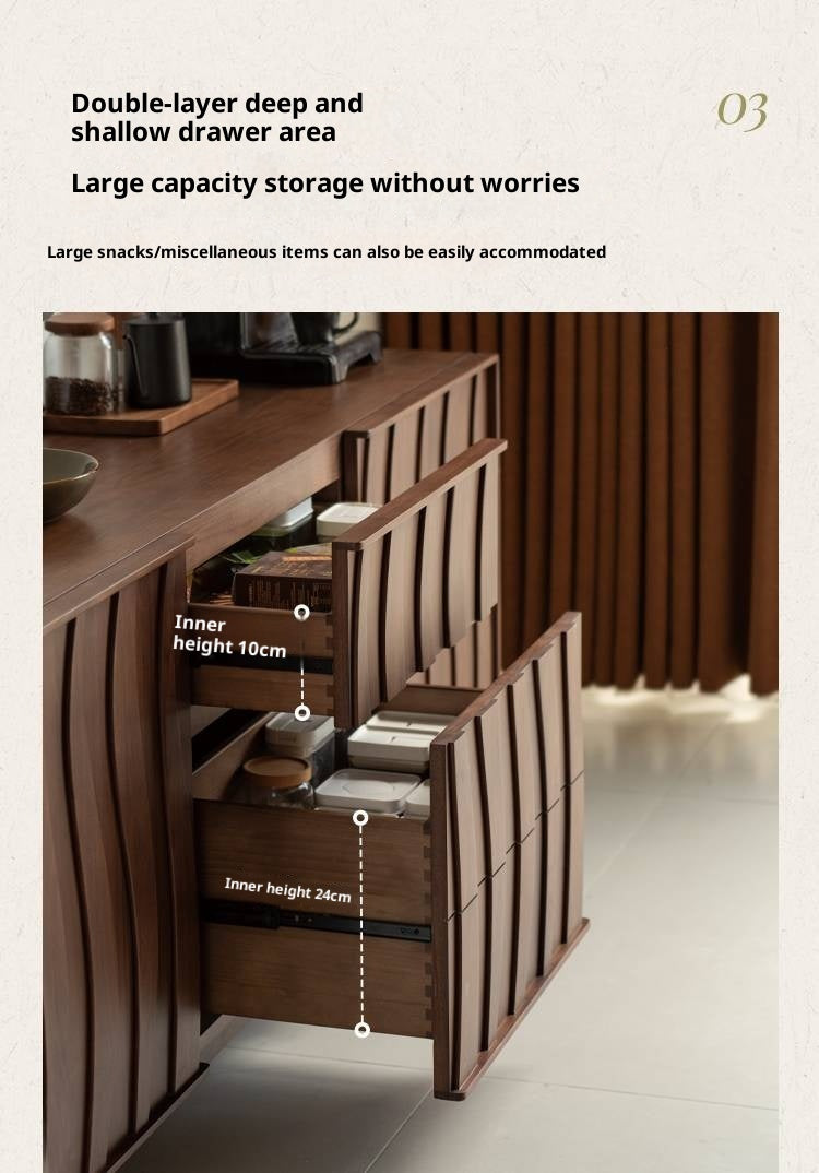 Black Walnut Solid Wood Antique Style Sideboard