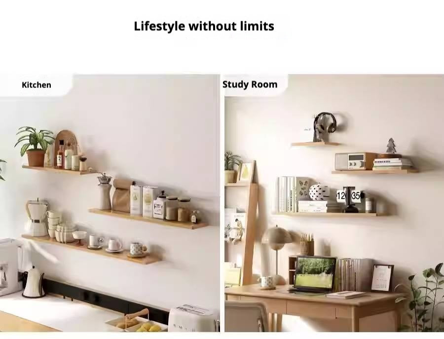 Oak solid wood wall rack hanging wall