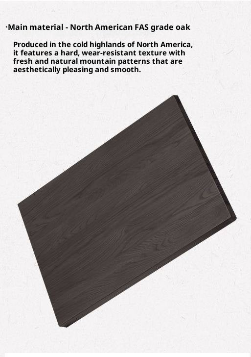 Oak Solid Wood Bauhaus Style Computer Desk