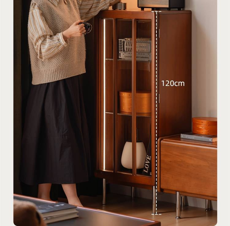 Poplar Solid Wood Bauhaus Style Side Cabinet.