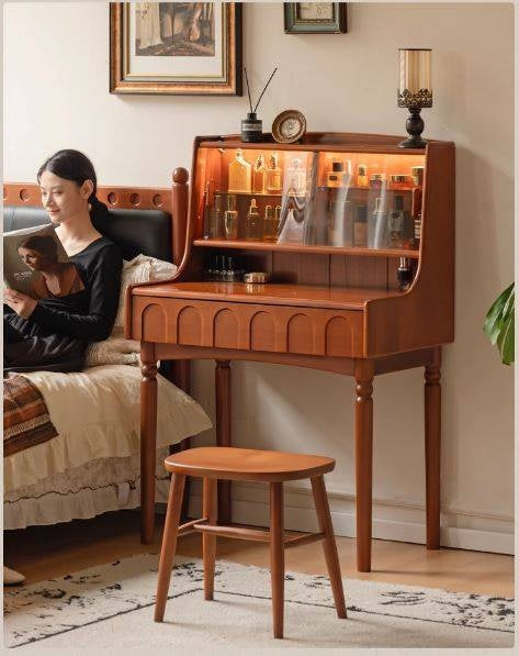 Poplar Solid Wood Multifunctional Vanity Table.