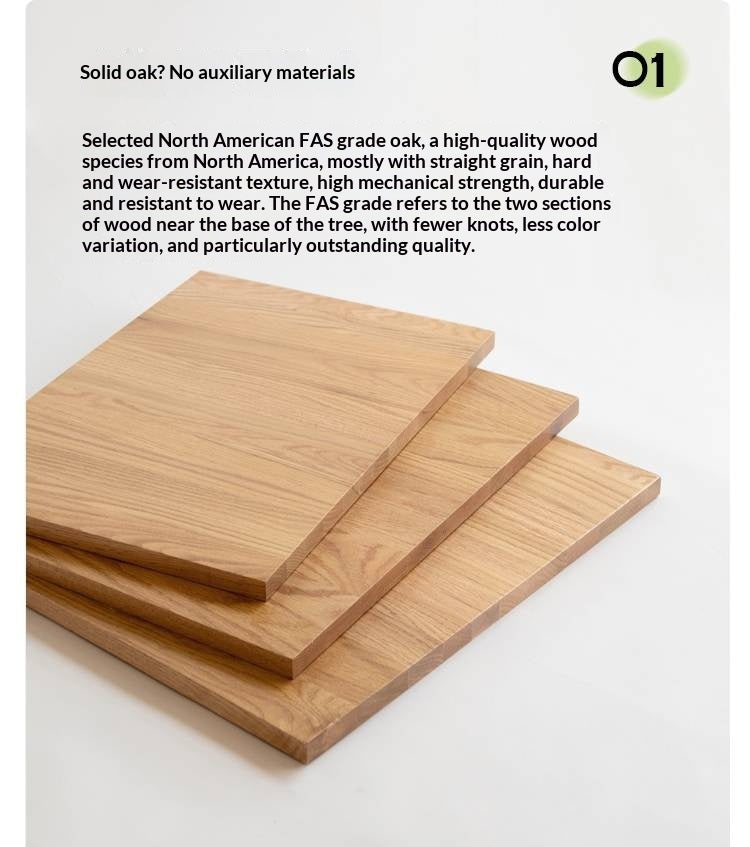 Oak, Solid RubberWood Nordic Style Side Table