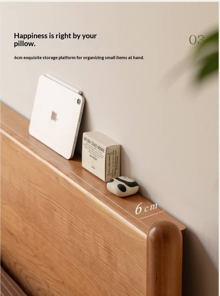 Cherry Wood, Black Walnut Solid Wood Box Bed