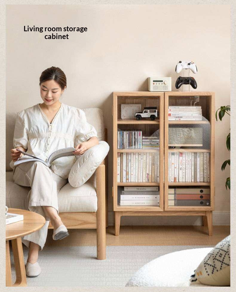 Ash Solid Wood Storage Sideboard