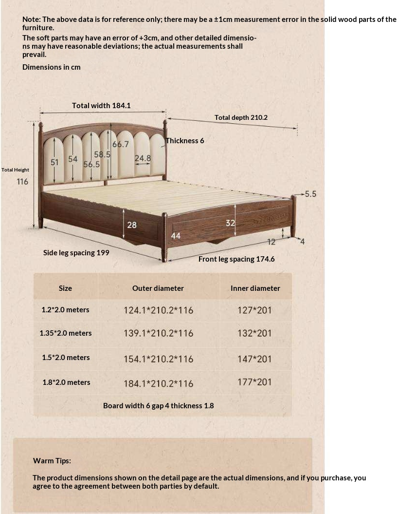 Oak Solid Wood Box Bed with Upholstered Vertical Channel Tufted Arched Headboard