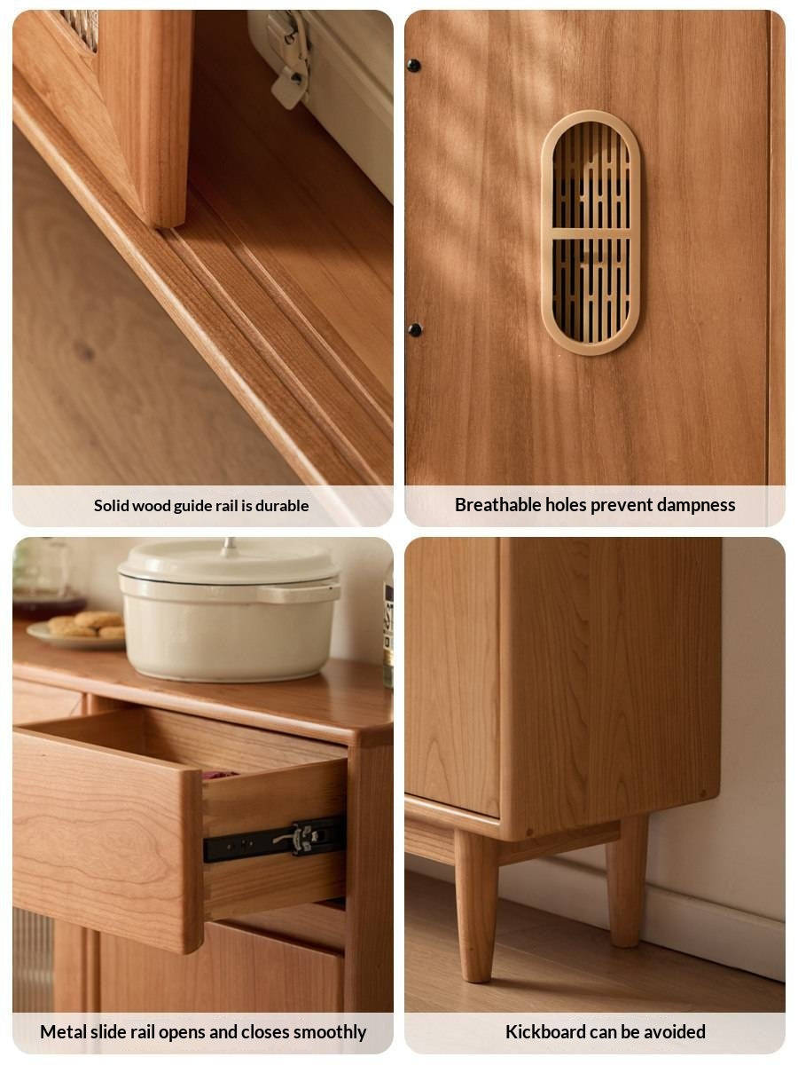 Cherry Solid Wood Ultra-thin Sideboard