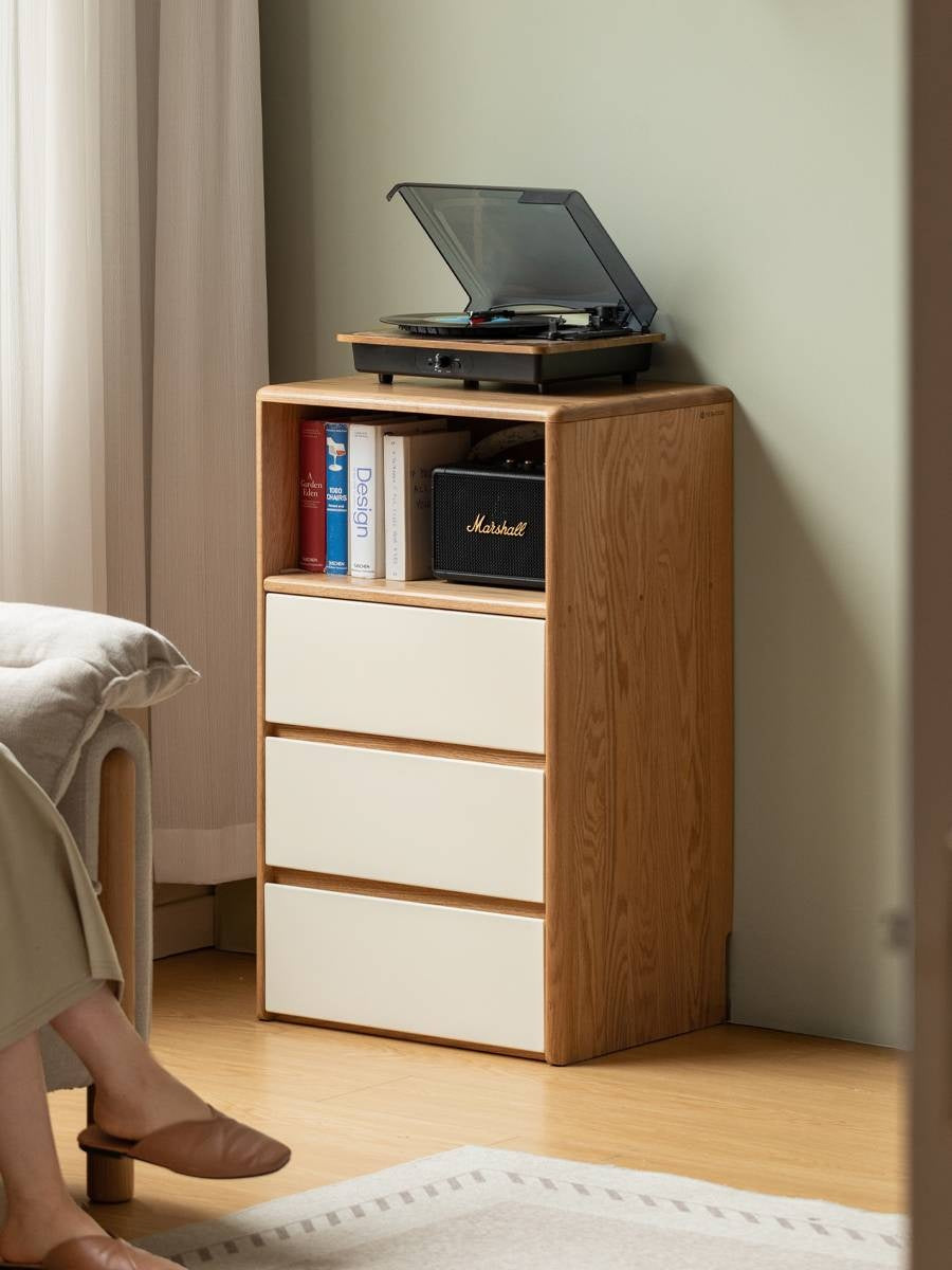 Oak Solid Wood Floor Side Cabinet
