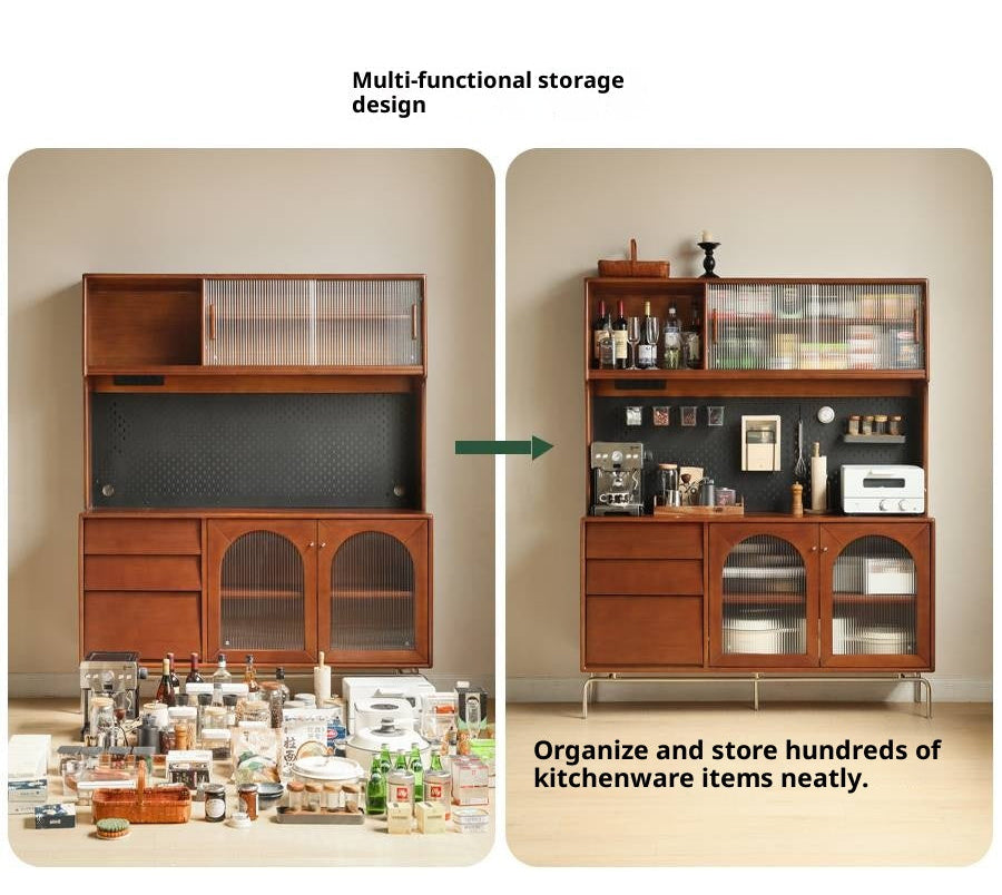 Poplar Solid Wood Style Retro Sideboard
