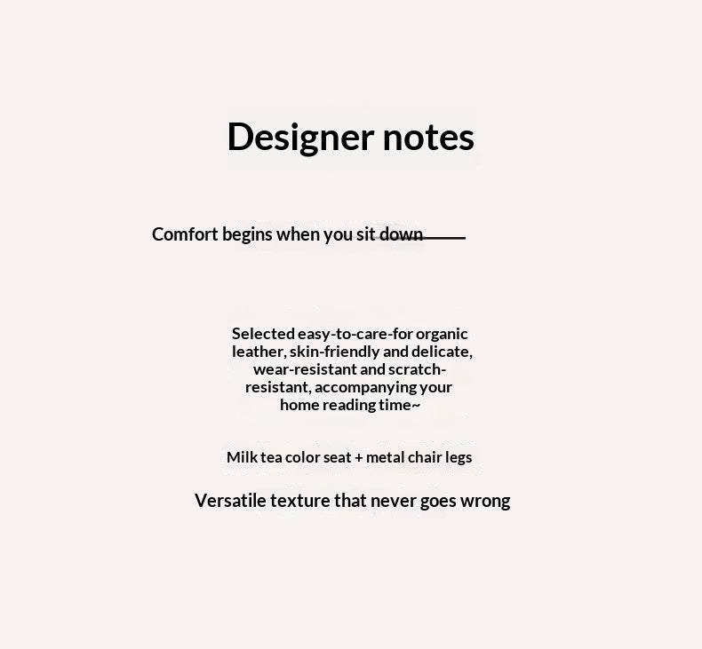 Organic Leather Soft Comfortable Italian Light Luxury Computer Chair