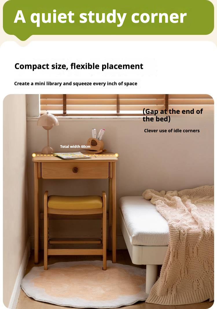 Beech Solid Wood Children's Study Writing Desk.