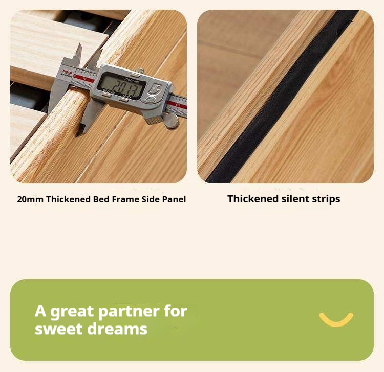 Oak Solid Wood Kids Side-Lift Storage Bed
