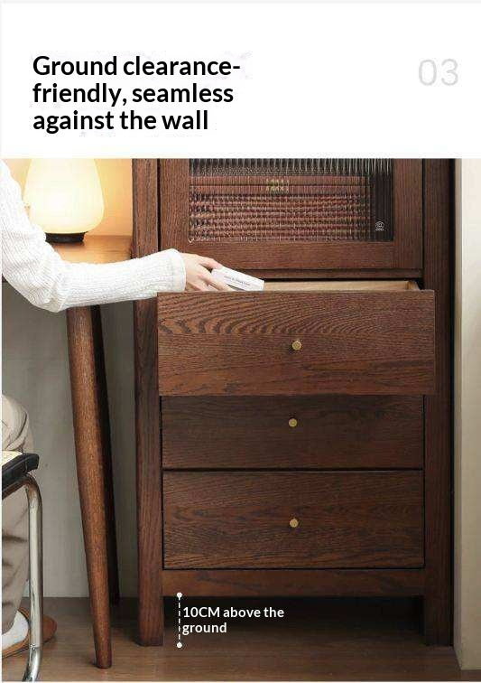Solid Rubberwood Modern Bookcase