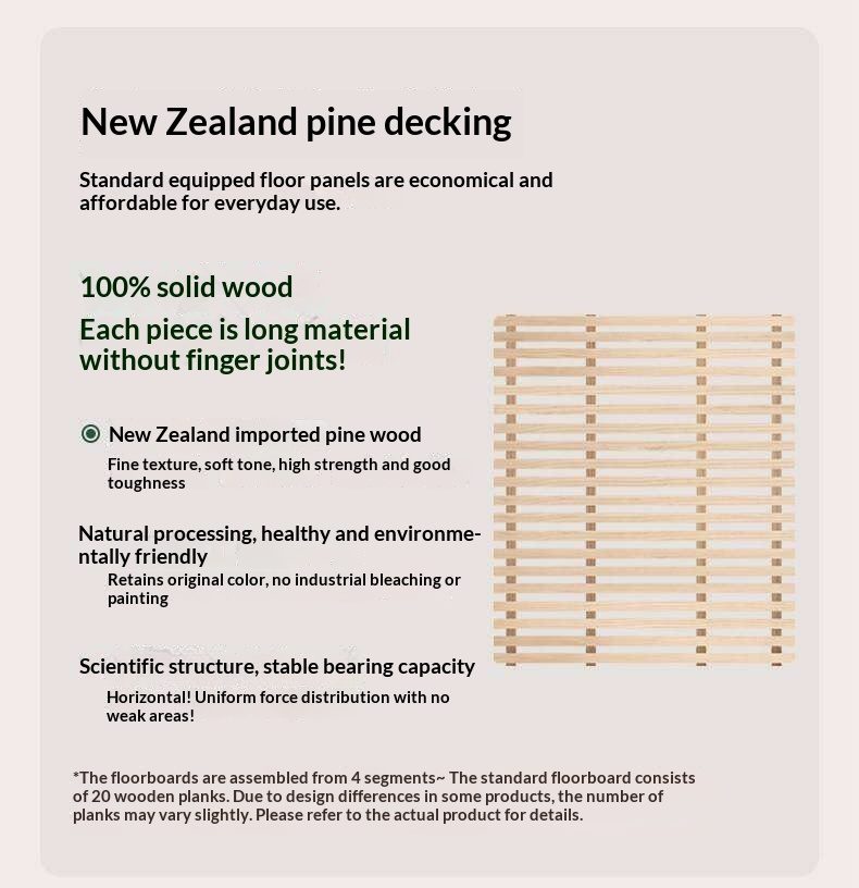 Oak Solid Wood Box Bed — Modern Minimalist Design