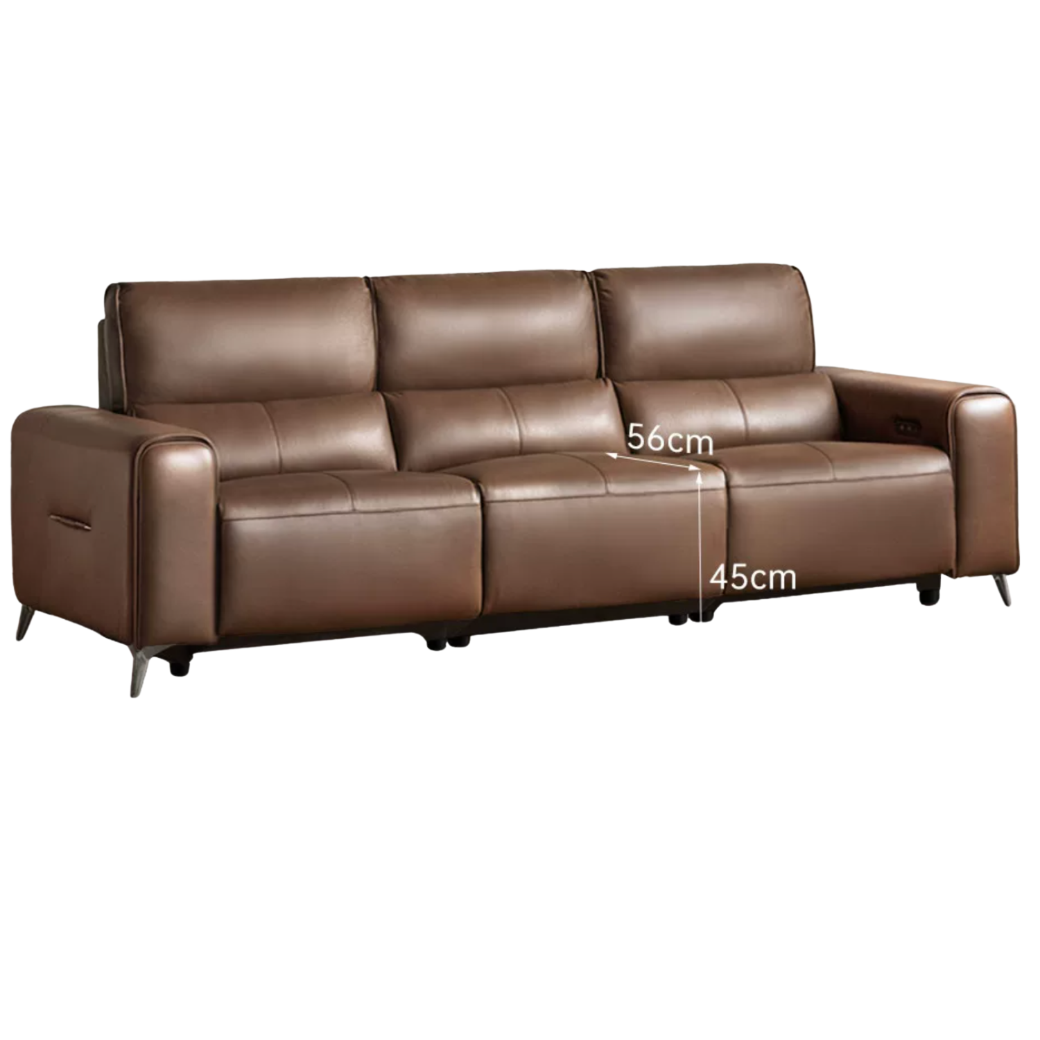 Genuine Leather High Back Electric Sofa