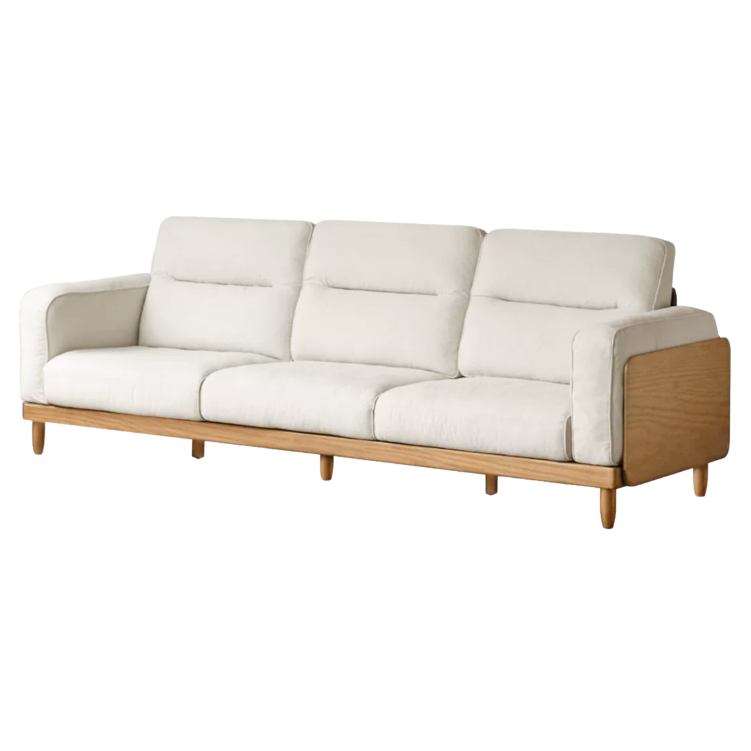 Oak, Ash Solid Wood genuine leather, fabrics High Back Sofa