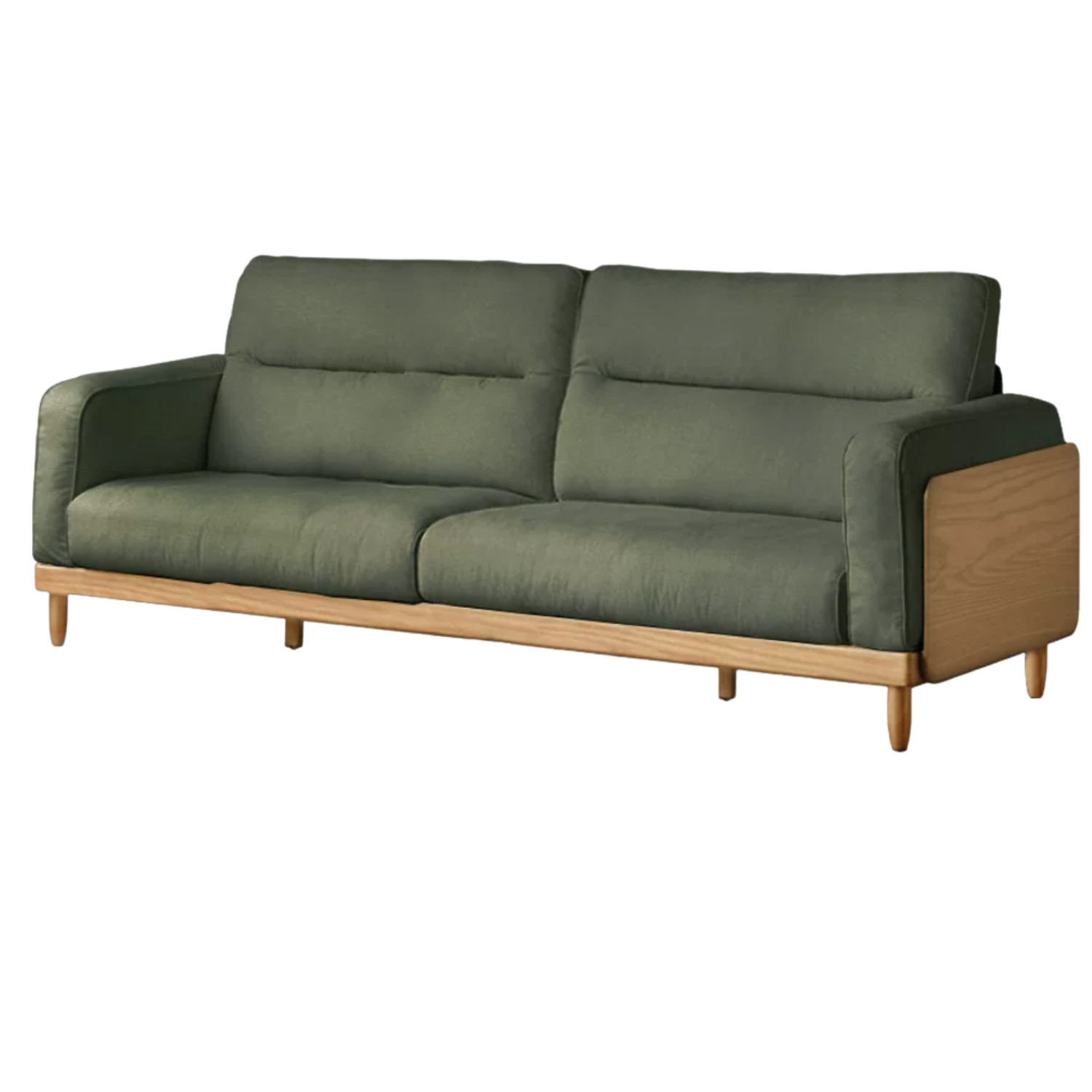 Oak, Ash Solid Wood genuine leather, fabrics High Back Sofa