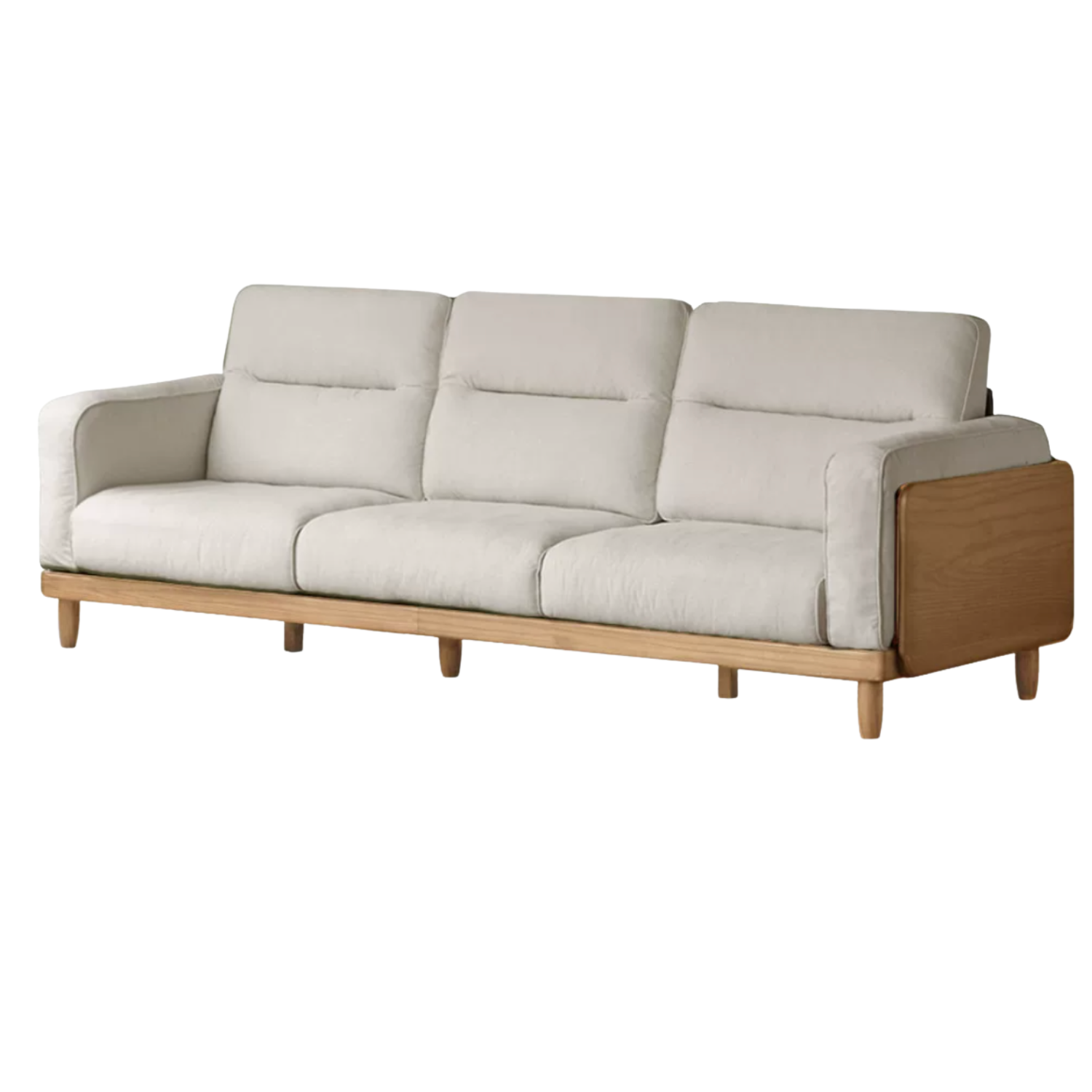 Oak, Ash Solid Wood genuine leather, fabrics High Back Sofa