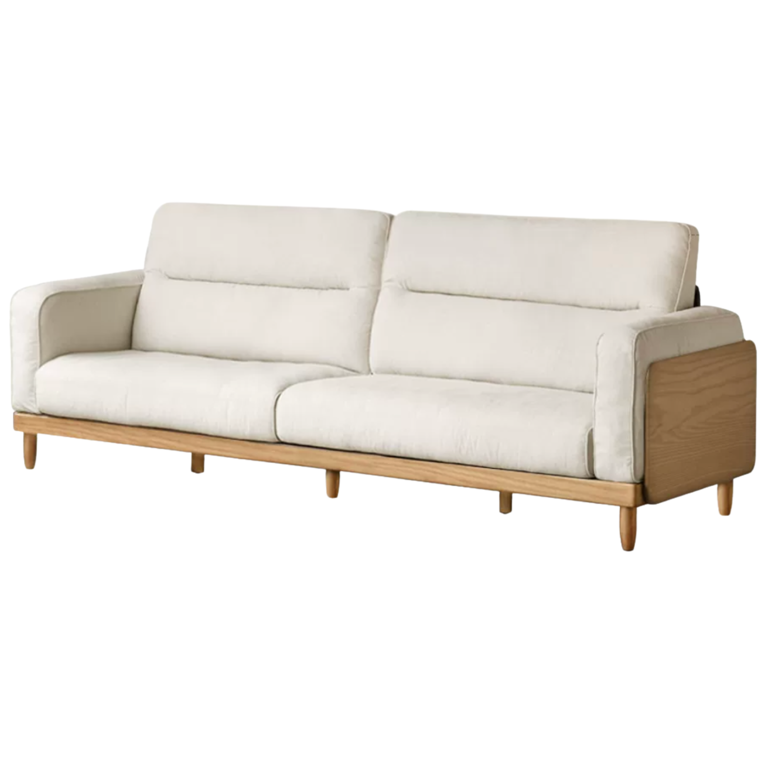 Oak, Ash Solid Wood genuine leather, fabrics High Back Sofa