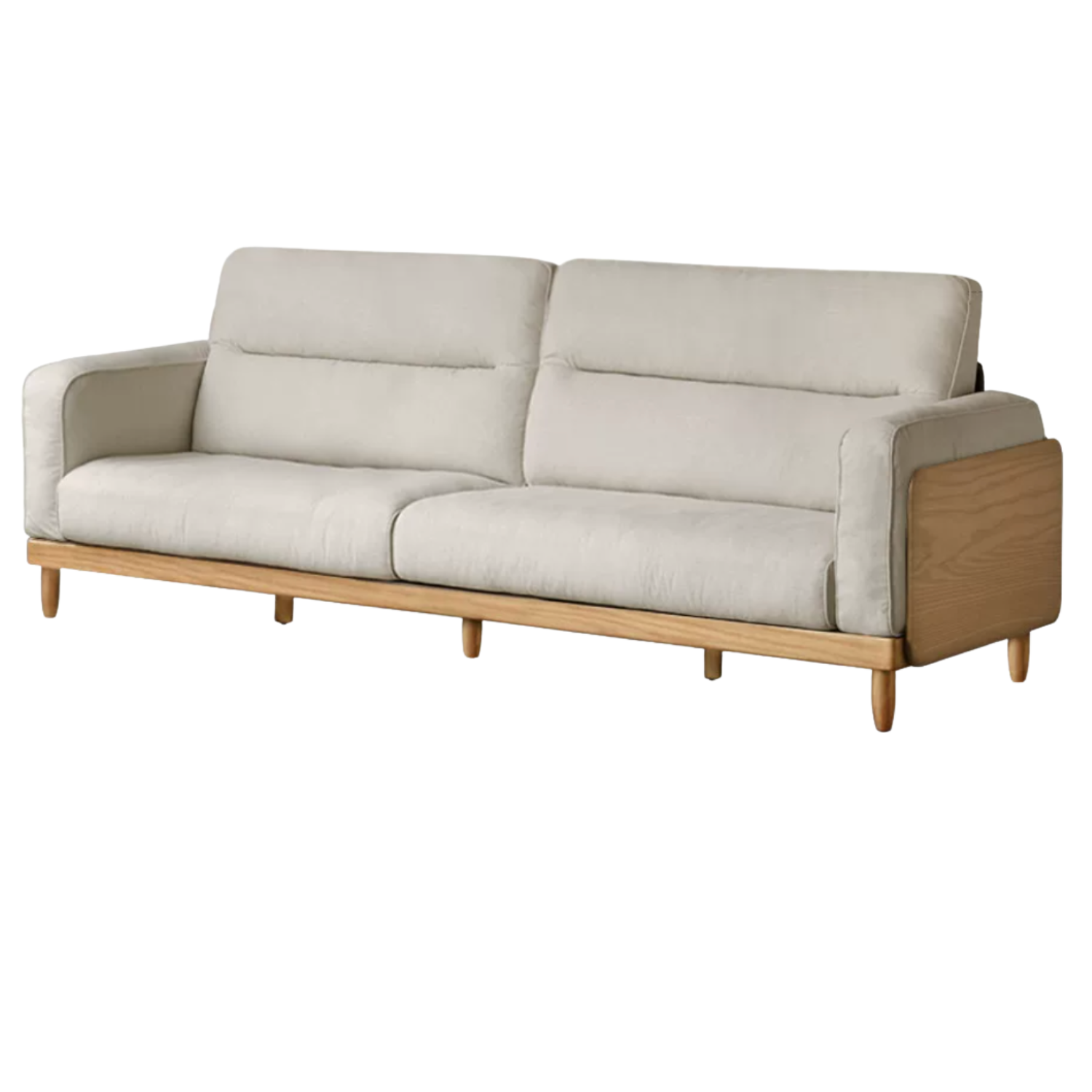 Oak, Ash Solid Wood genuine leather, fabrics High Back Sofa