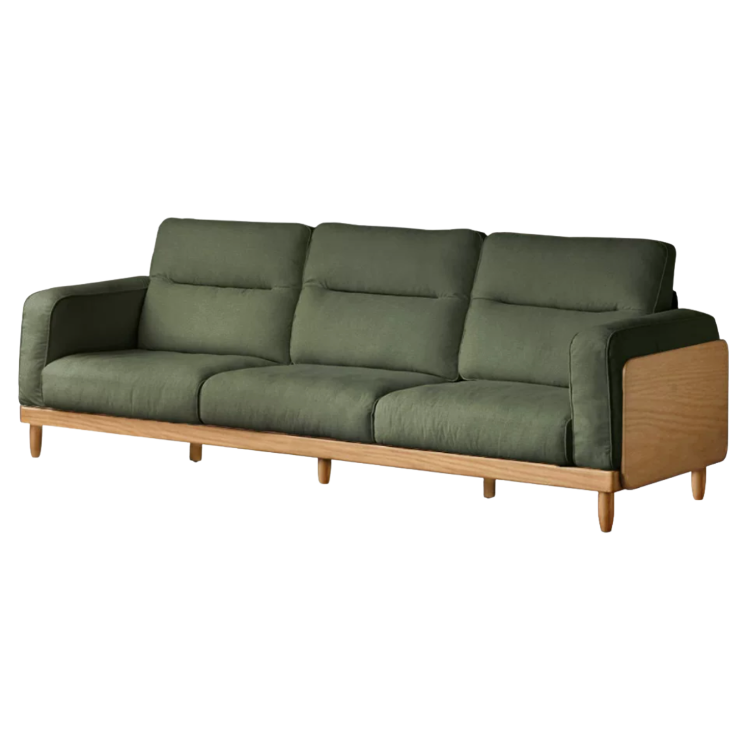 Oak, Ash Solid Wood genuine leather, fabrics High Back Sofa