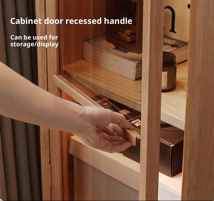 Oak Solid Wood Modern Side Cabinet