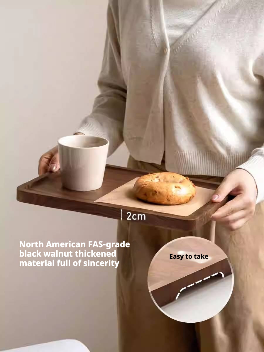 Black walnut solid wood , Beech solid wood wax oil fruit plate tray