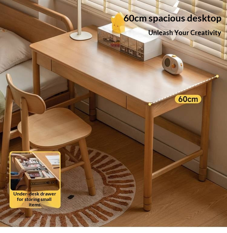 Beech Solid Wood Children's Desk With Adjustable Height