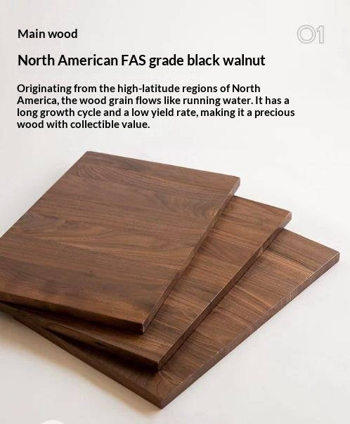 Black Walnut, Ash Solid Wood Office Desk