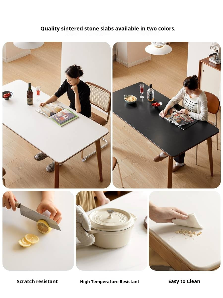 Tulipwood Solid Wood Rock Plate Dining Table
