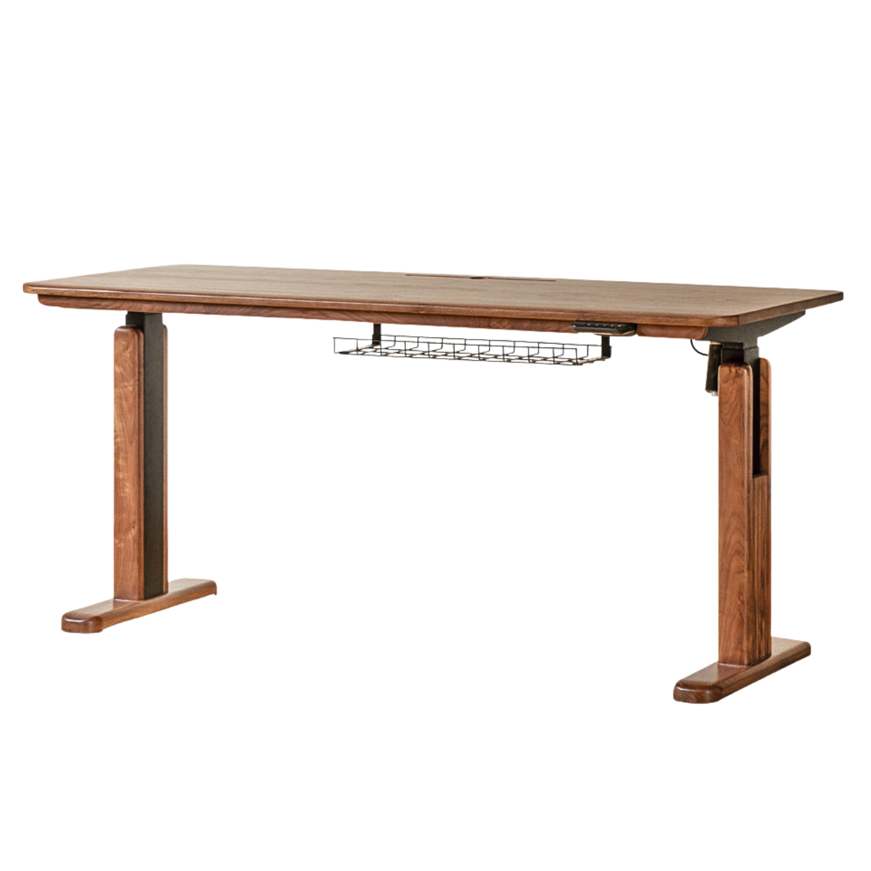 Black Walnut, Oak, Sandalwood, Ash Solid Wood Electric Elevating Desk