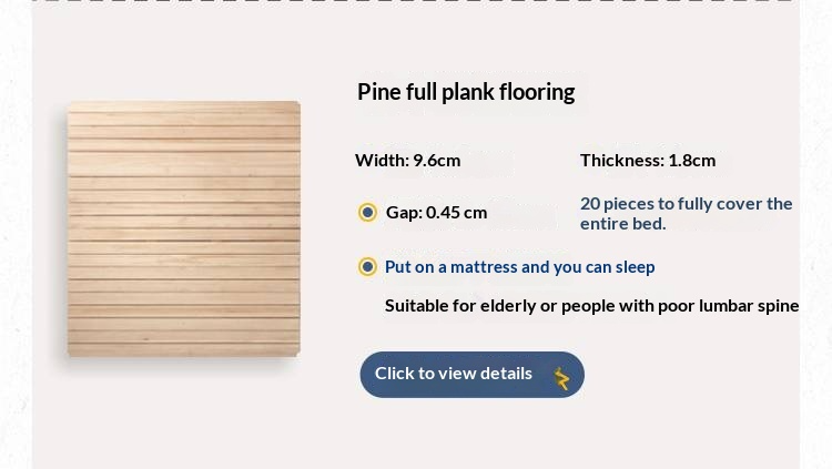 Poplar, Ash Solid Wood Large Board High Headboard Double Household Large Bed