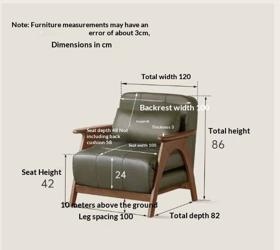 Oak Solid Wood A-Frame Accent Chair with Adjustable Backrest and Sleeper Function