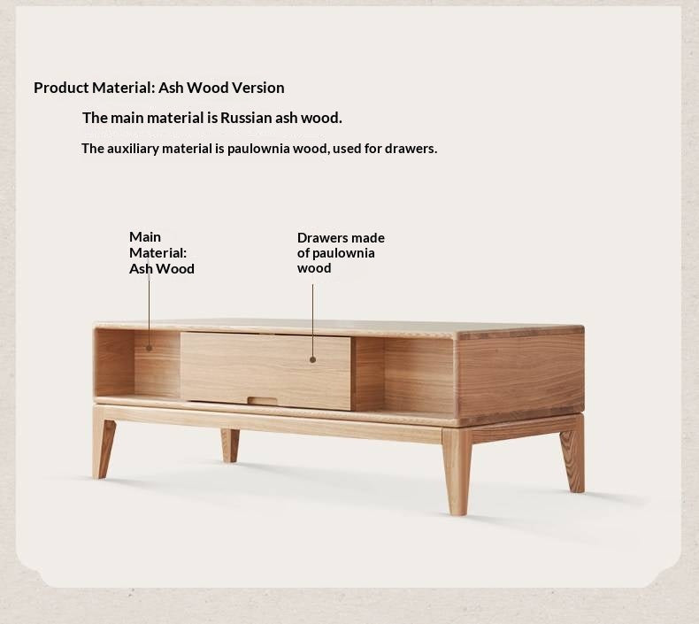 Ash Solid Wood New Style Modern Nordic Coffee Table