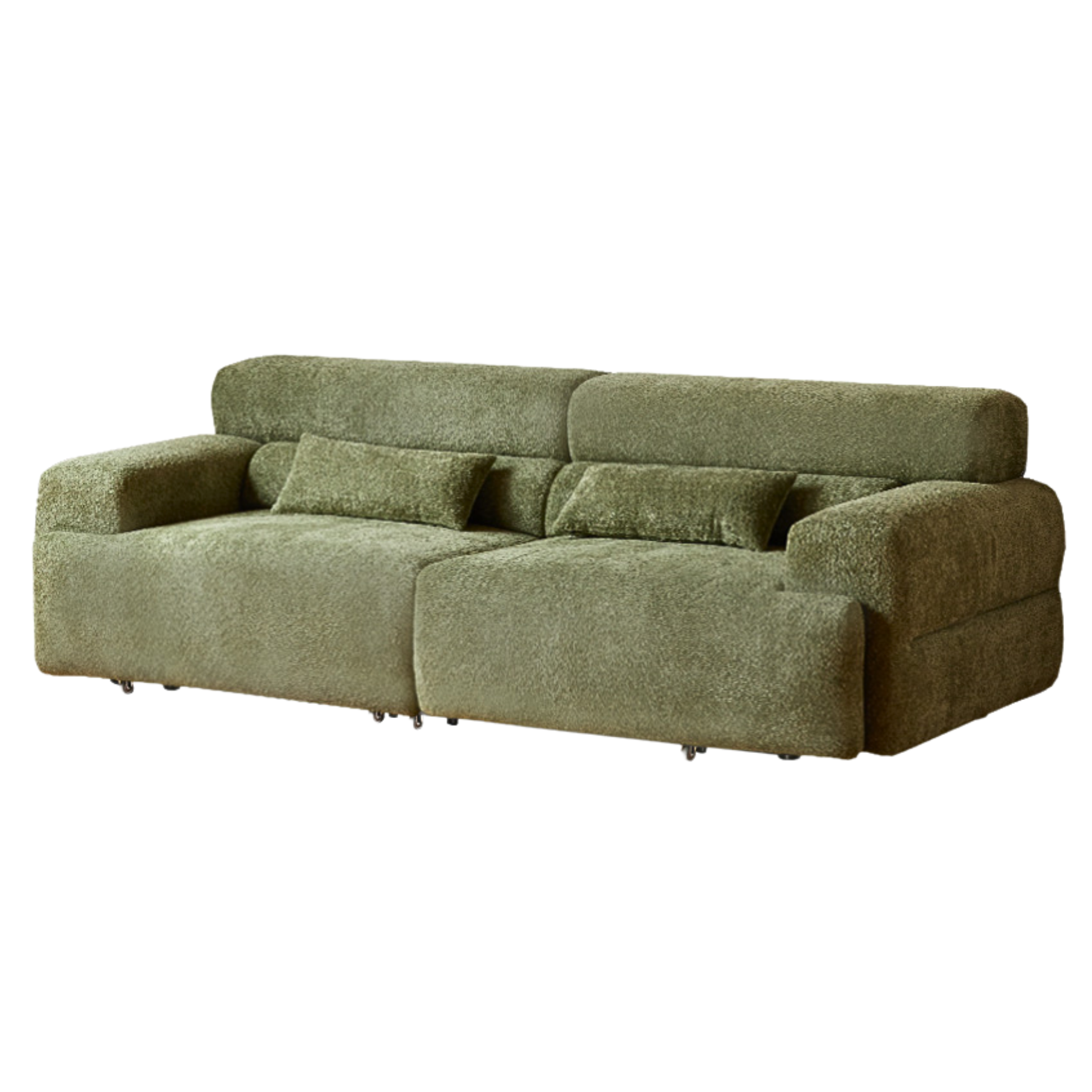 Fabric Electric Reclining Sofa with Telescopic Seat