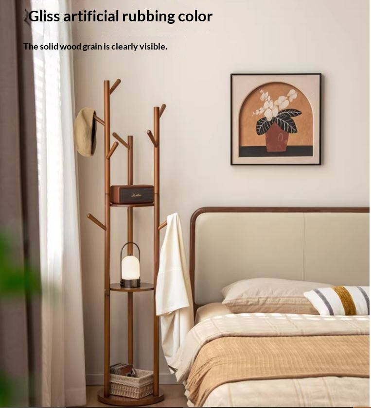 Solid Rubberwood Modern Minimalist Clothes Rack