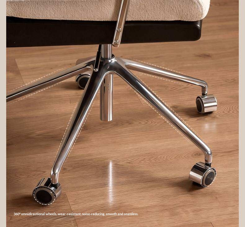 Oak Solid Wood Office Chair with Adjustable Back and Ergonomic Design