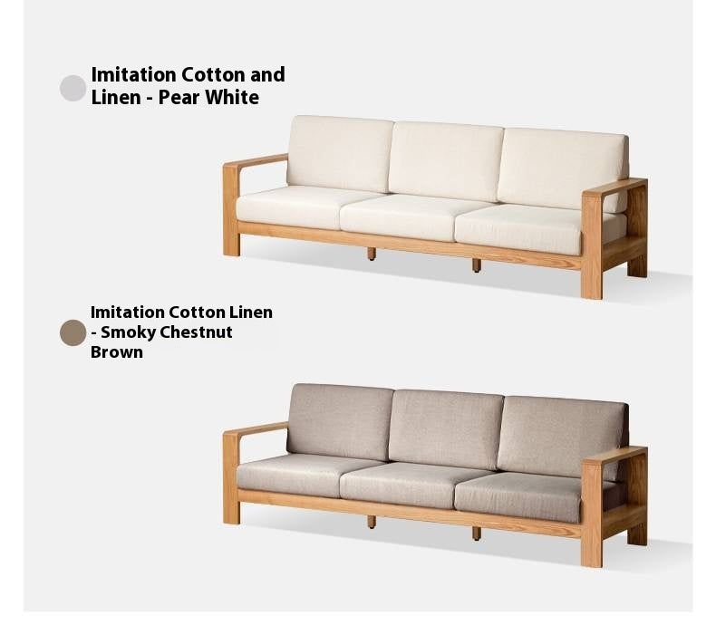 Oak, Poplar, Rubberwood, Beech Solid Wood Modern Fabric Sofa.