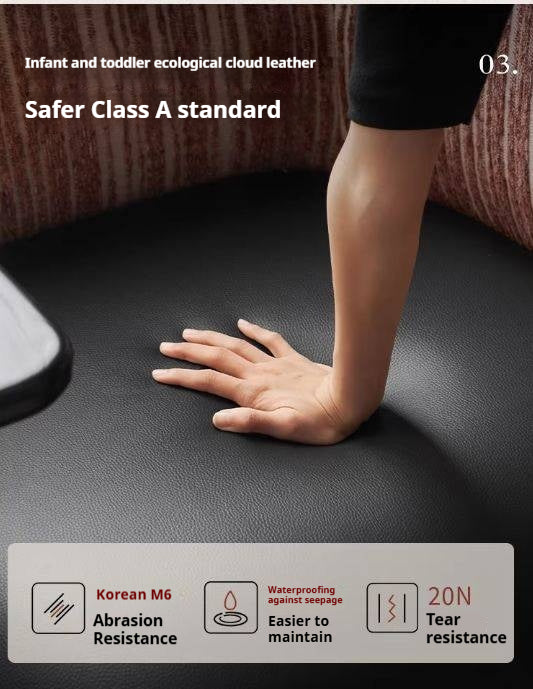 Modern Lounge Chair with Integrated Side Table, Upholstered Wraparound Accent Chair with Metal Frame