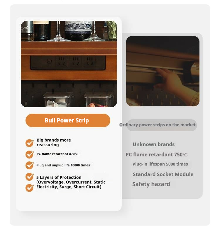 Poplar Solid Wood Style Retro Sideboard